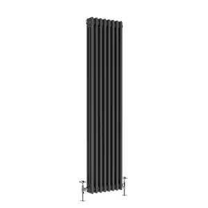 Right Radiators 1800x382 mm Vertical Traditional 3 Column Cast Iron Style Radiator Anthracite