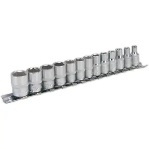 13 PACK Socket Set 1/4" Metric Square Drive - 6 Point WallDrive High Torque