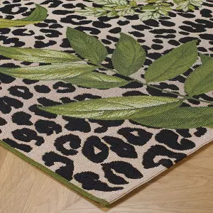 Green Outdoor Rug, Pictorial Stain-Resistant Rug For Decks Patio Garden, 20mm Thick Modern Outdoor Rug-160cm X 235cm