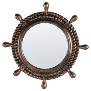 Beliani Retro Wall Mirror GORMAZ Brown