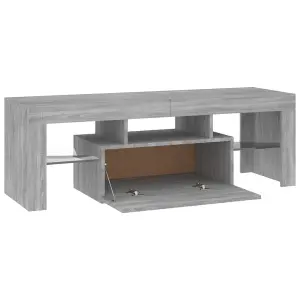 vidaXL TV Cabinet with LED Lights Grey Sonoma 120x35x40 cm