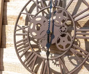 Large Wall Hanging Cog Design Clock