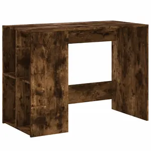 Berkfield Desk Smoked Oak 102x50x75 cm Engineered Wood