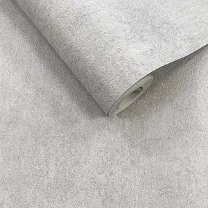 Muriva Grey Texture Metallic effect Embossed Wallpaper