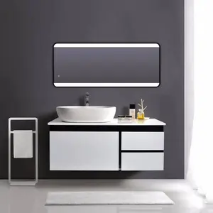 Noir 1200mm x 600mm Black Frame Mirror with Colour Change (11852)