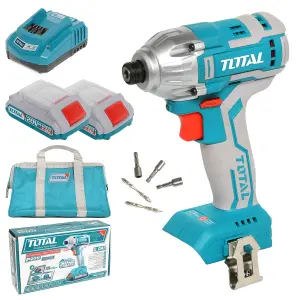 Total Li-Ion 20V Impact Driver (with 2 x Batteries & Charger) - TIRLI2002