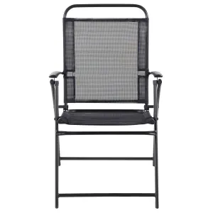 Set of 6 Garden Chairs LIVO Metal Black