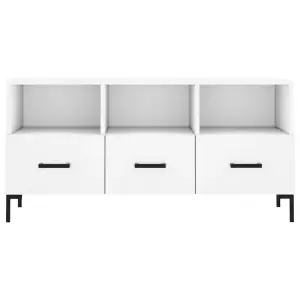 Berkfield TV Cabinet White 102x36x50 cm Engineered Wood