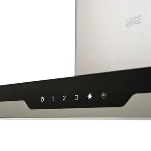 Cooke & Lewis CLIBHS90 Stainless steel Island Cooker hood (W)90cm