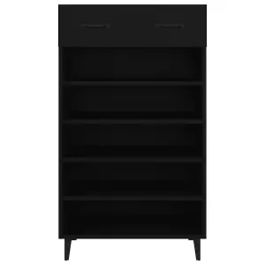 Shoe Cabinet Black 60x35x105 cm Engineered Wood