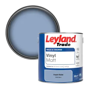 Leyland Trade Vinyl Matt Walls & Ceilings Emulsion Paint Fresh Violet (PPG1166-4) 2.5L