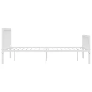 Berkfield Bed Frame White Metal 180x200 cm 6FT Super King