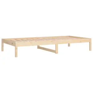 Berkfield Day Bed 90x190 cm Single Solid Wood Pine