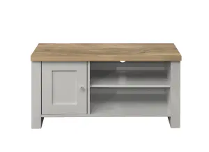 Birlea Highgate Small TV Unit Grey & Oak