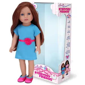 Sophia's by Teamson Kids 18" All Vinyl Auburn Hair Doll "Hailey" with Blue Eyes