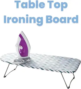 AAMEN Table Top Ironing Board With Hook For Storage, Non-Slip Feet Ironing Board