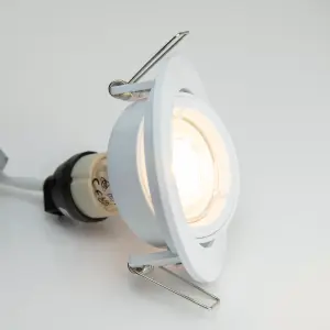 Arlec Single Adjustable Downlight White Finish