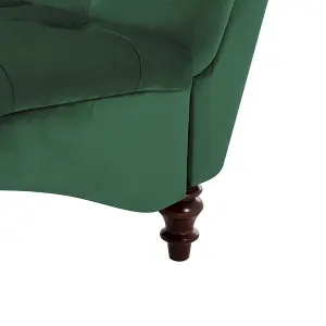 Velvet Chaise Lounge Dark Green MURET