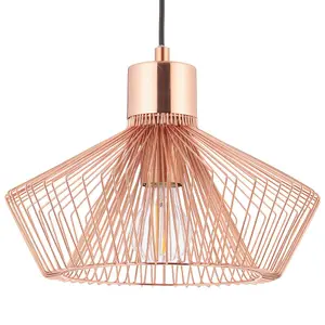 Hanging Ceiling Pendant Light MODERN COPPER WIRE Shade Designer Lamp Bulb Holder