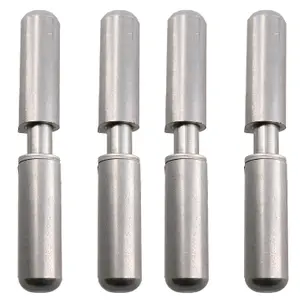 4 PACK Lift Off Stainless Steel Bullet Hinge Weld On 16x100mm Heavy Duty Door