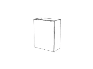 GoodHome Imandra Gloss White Single Wall-mounted Bathroom Cloakroom unit (H) 550mm (W) 43.6mm