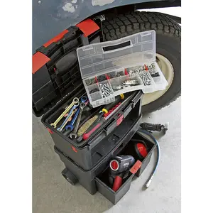 Multi-Compartment Portable Tool Chest with Wheels - 452 x 255 x 850mm