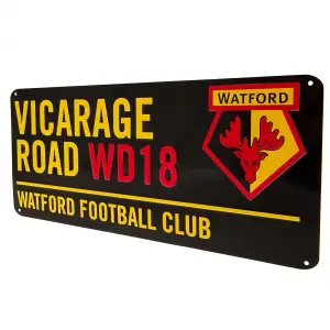 Watford FC Street Sign Black/Yellow (One Size)