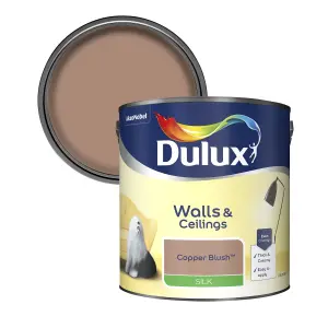 Dulux Walls & ceilings Copper blush Silk Emulsion paint, 2.5L