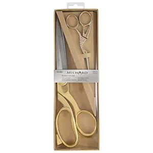 Scissors: Gift Set: Dressmaking (25cm) and Embroidery (11.5cm): Gold