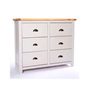 Argenta 6 Drawer Chest of Drawers Brass Cup Handle