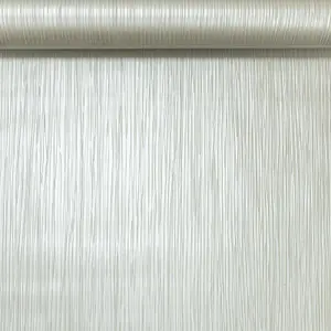 Rasch Plain Metallic Silver Taupe Sheen Textured Non Woven Wallpaper