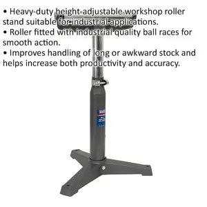 Heavy-Duty Adjustable Roller Stand for Woodworking - 400KG Capacity