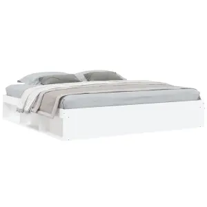 Berkfield Bed Frame White 200x200 cm