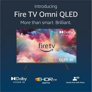 50" AMAZON Omni QLED Series Fire TV QL50F601U Smart 4K Ultra HD HDR TV With Amazon Alexa