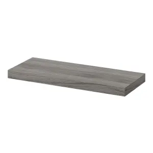 GoodHome Cusko Grey oak effect Rectangular Floating shelf (L)60cm x (D)23.5cm