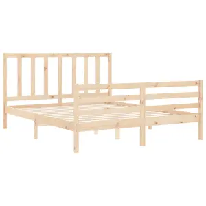 Berkfield Bed Frame with Headboard 160x200 cm Solid Wood