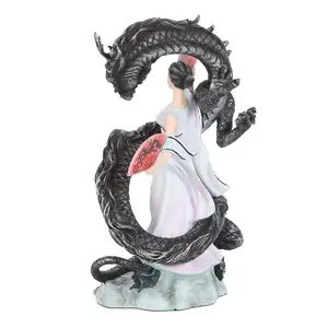 Anne Stokes Dragon Dance Figurine White/Black/Red (One Size)