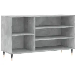 Berkfield Shoe Cabinet Concrete Grey 102x36x60 cm Engineered Wood