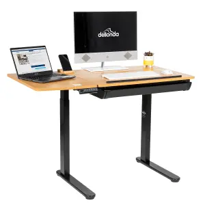 Dellonda Electric Standing Drafting Desk Ergonomic Drawing Sit/Stand Table 0-40 Degree Tilt