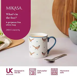 Mikasa Pheasant 280ml Straight-Sided Mug