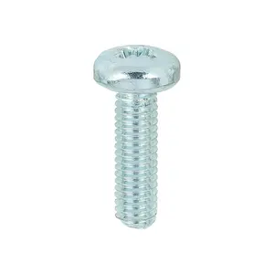 TIMCO Machine Pan Head Silver Screws - M6 x 20