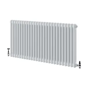 Braxton White Double Horizontal Column Radiator - 600x1190mm