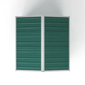 Ajnag 8ft. W x 8ft. D Metal Tool Shed Dark Green