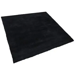 Shaggy Area Rug 200 x 200 cm Black DEMRE