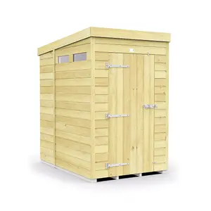 DIY Sheds 4x7 Pent Security Shed - Single Door