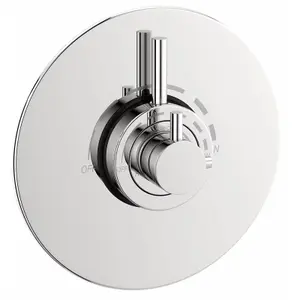 Concealed Modern Concentric Thermostatic Shower Mixer Valve Chrome - 1 Outlet