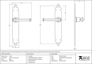 From The Anvil Black Tudor Lever Latch Set