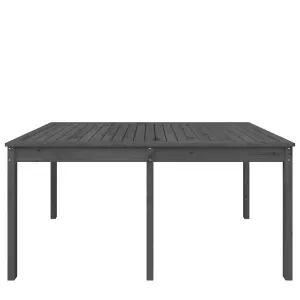 Berkfield Garden Table Grey 159.5x82.5x76 cm Solid Wood Pine