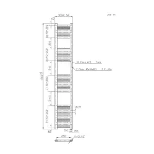 Right Radiators Prefilled Electric Straight Heated Towel Rail Bathroom Ladder Warmer Rads - Chrome 1800x300 mm