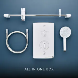 Mira Sport Gloss White Electric Shower, 7.5kW